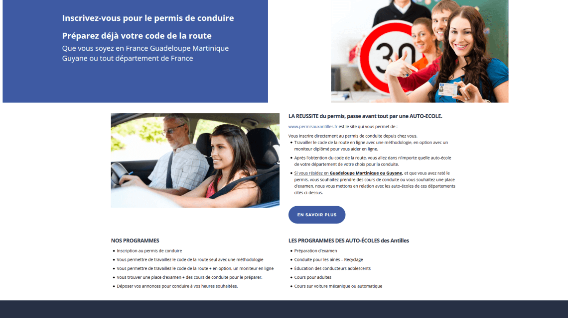 Permis aux antilles